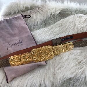 Vintage Alexis Kirk Snakeskin belt - Size Small